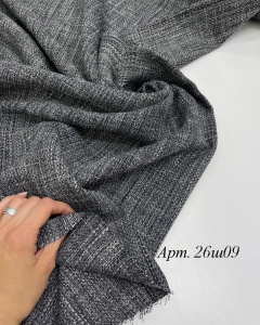 Твид хлопок серый меланж