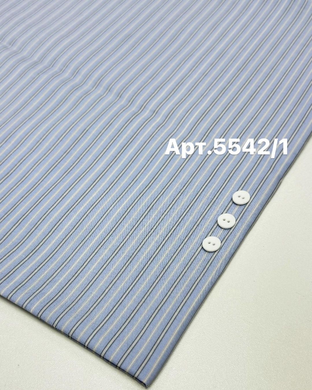 Хлопок полоска голубая