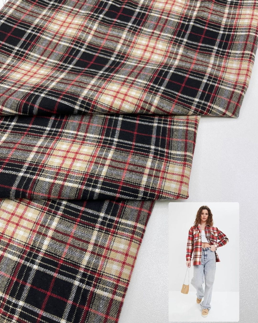 Фланель чёрный