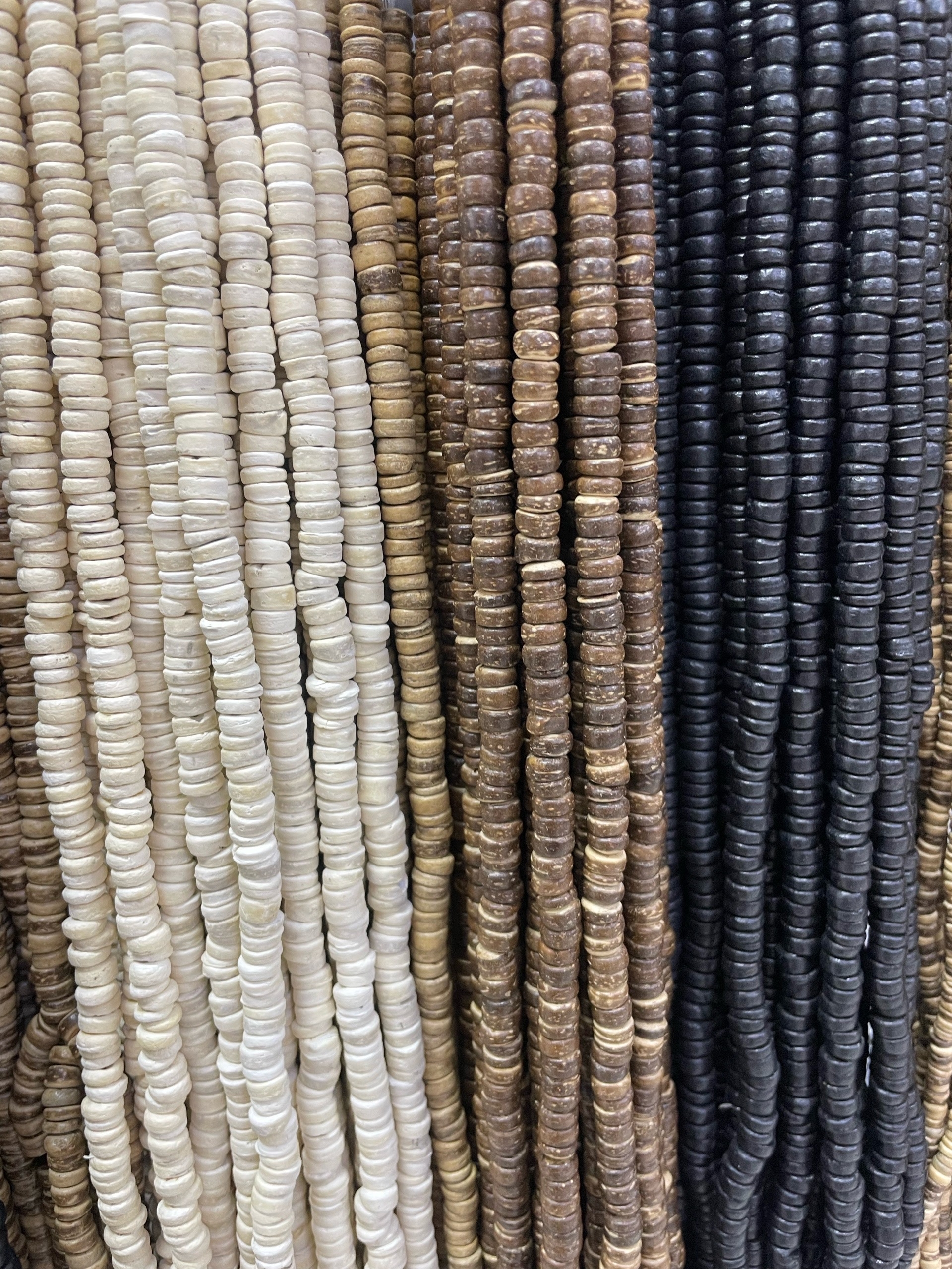 Кокосовые коричневые бусины