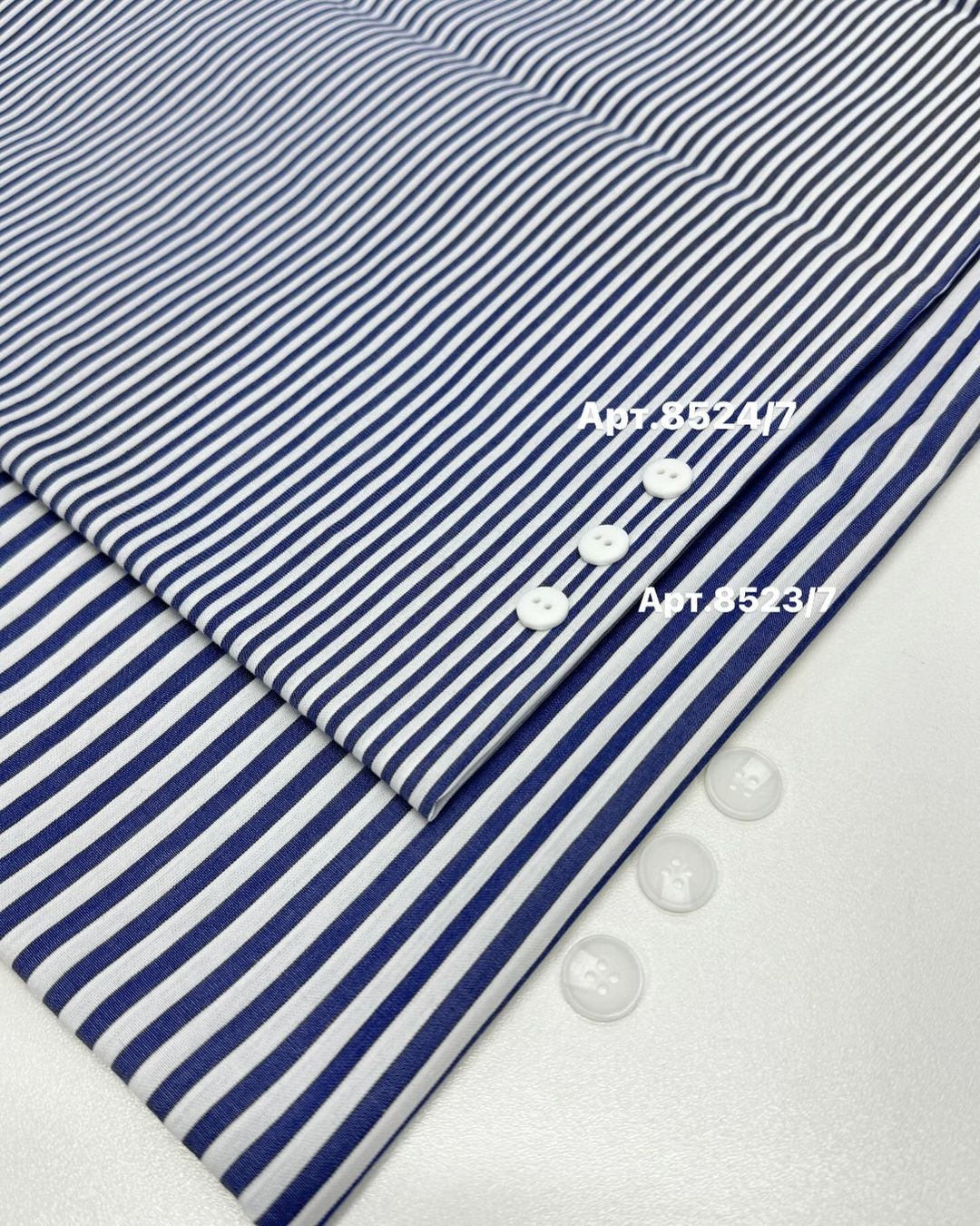 Хлопок полоска синяя