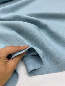 Пальтовая шерсть вареная голубой