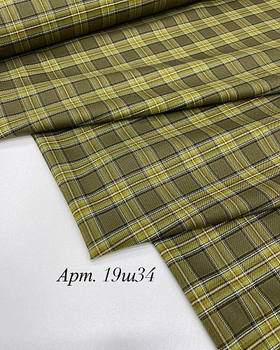 шерсть артикул 19ш34. цвет: оливковая клетка