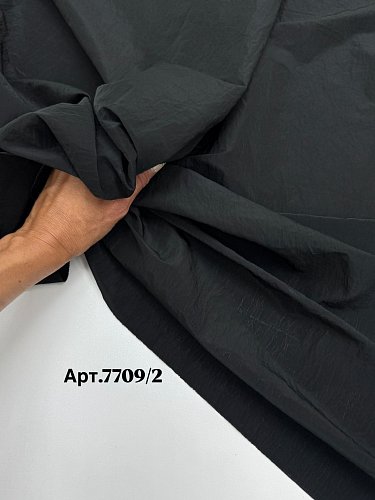 Курточная ткань софт , черный арт 7709/2