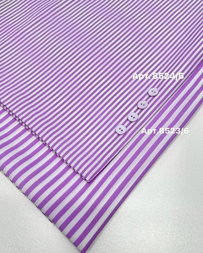 хлопок сорочечный цвет: полоска сирень