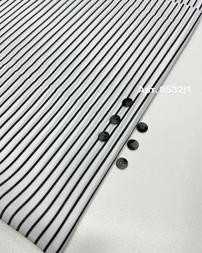 хлопок сорочечный 115гр арт 8532/1. цвет: полоска черная