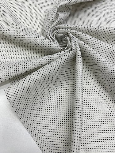 Батист италия. цвет: белый в горох арт.17ш11