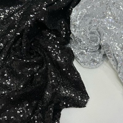 пайетка на сетке арт 20555/1 серебро