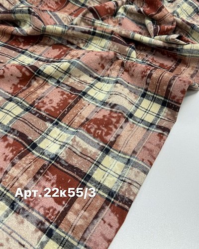 хлопок с вареным эффектом 22к55/3