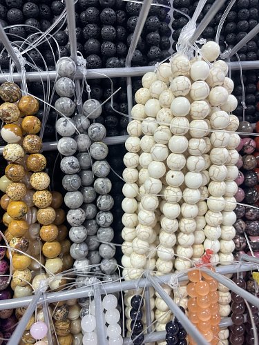 Бусина из натурального камня на леске 10 мм  Артикул 33Б13