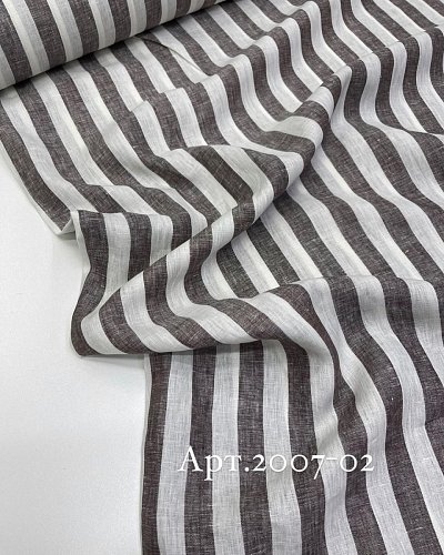 лён полоска цвет:полоска шоколад