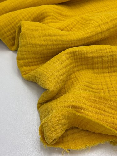 муслин жатый  однотон 4 слойн. цвет: горчица