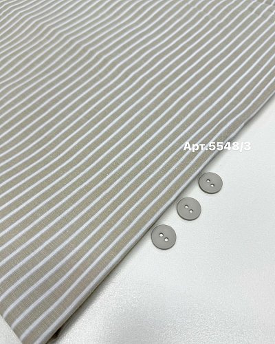 хлопок сорочечный цвет: полоска бежевая