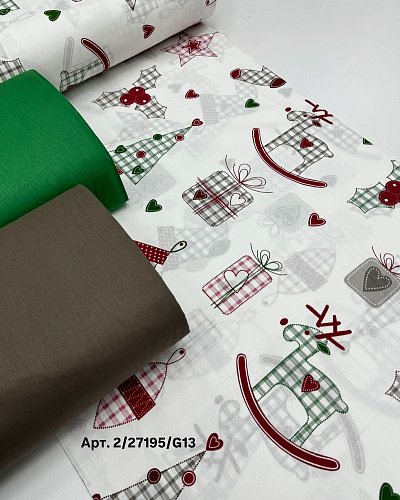 Поплин (Ранфорс) 240см,100хб,135гр игрушки на белом.  арт. 2/27195/G13