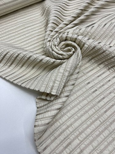 лен с вискозой 26ш10. цвет: полоска на молочном