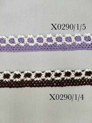 Кружево на коклюш.15-20мм арт.Х0290/1/5 бел/сирен