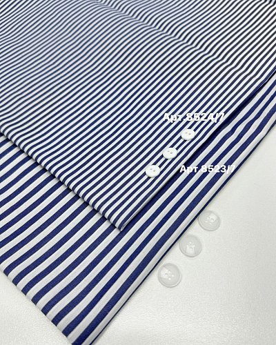 хлопок сорочечный цвет: полоска синяя