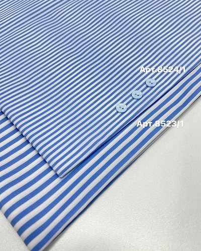 хлопок сорочечный 115гр арт 8524/1. цвет: полоска голубая