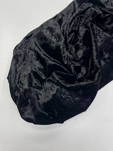 Бархат крэш мраморный  арт 7291/3 цвет: черный