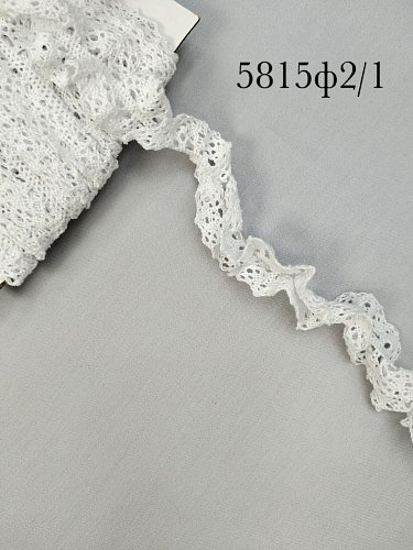 Тесьма вязаная на резинке 30 мм арт 5815ф2/1 белый