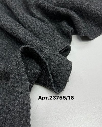 шерсть трикотажная  артикул: 23755/16. цвет: темно серый