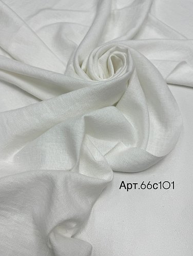 Лён с эфф. мят.  белоснежный арт.66с101