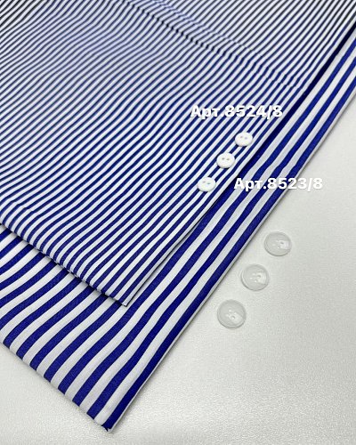 хлопок сорочечный цвет: полоска синяя2