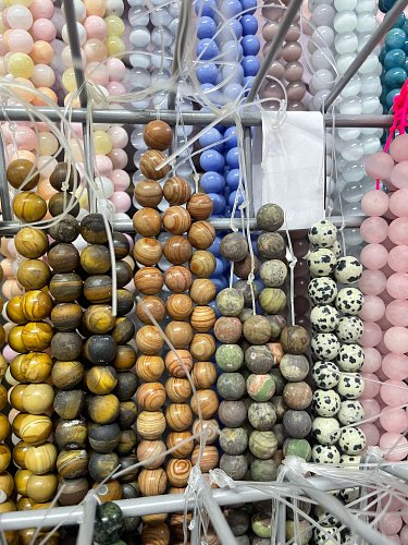 Бусина из натурального камня на леске 10 мм  Артикул 31б13